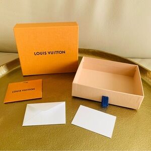 Louis Vuitton Orange Gift Box Set Authentic new blank card envelope empty lv
